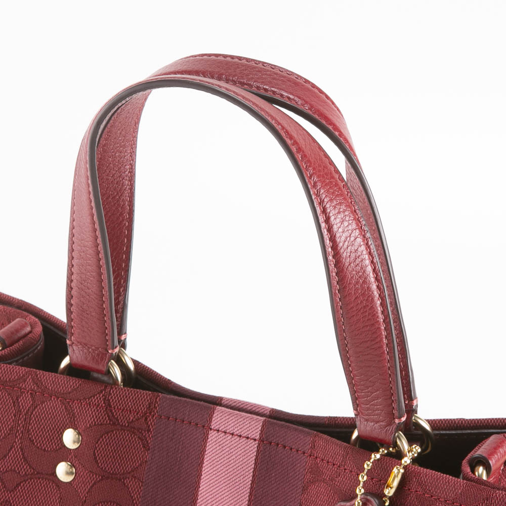 コーチ COACH シグネチャージャガードストライプデンプシートート 