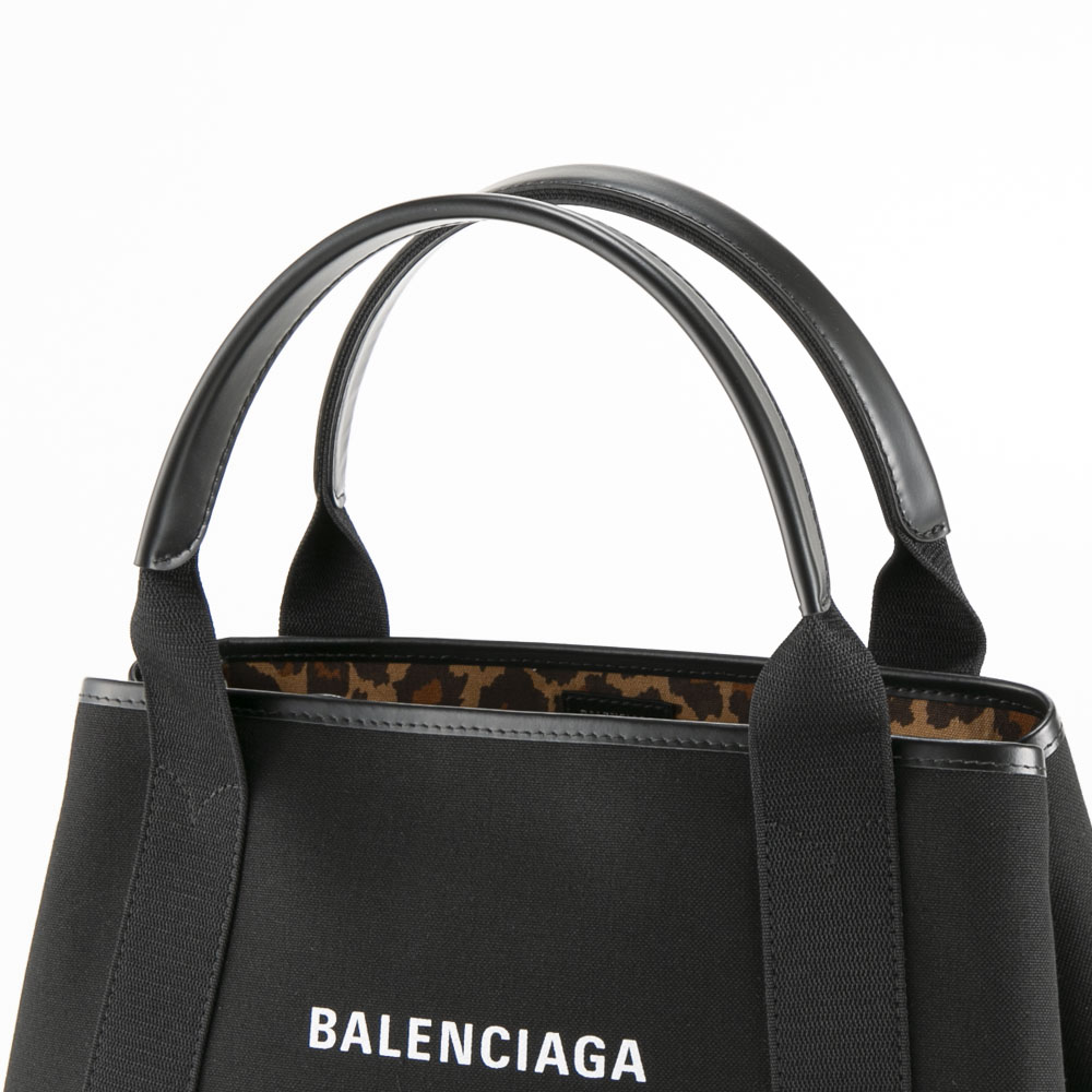 バレンシアガ BALENCIAGA ハンド・トートバッグ NAVY CABAS SM 中レオパード キャンバス 3399332AAME【FITHOUSE ONLINE SHOP】