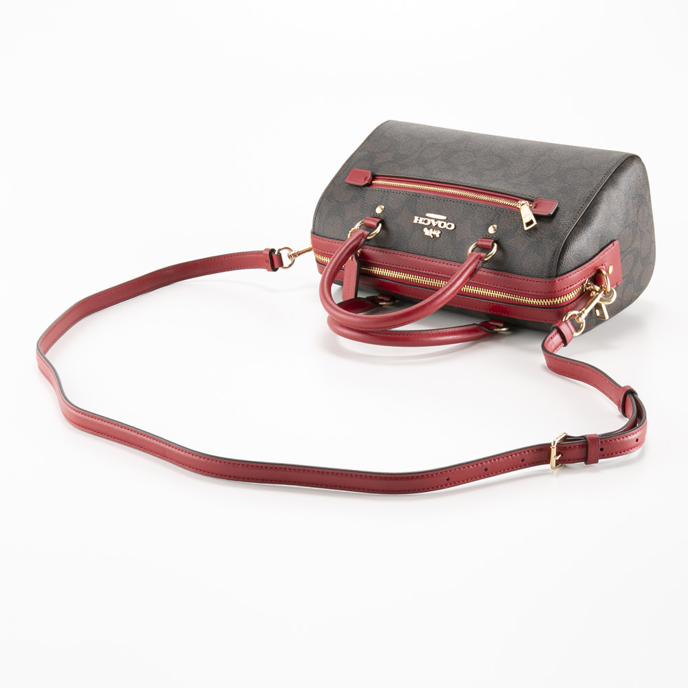 コーチ COACH PVCシグネチャーローワンサッチェル ボストン