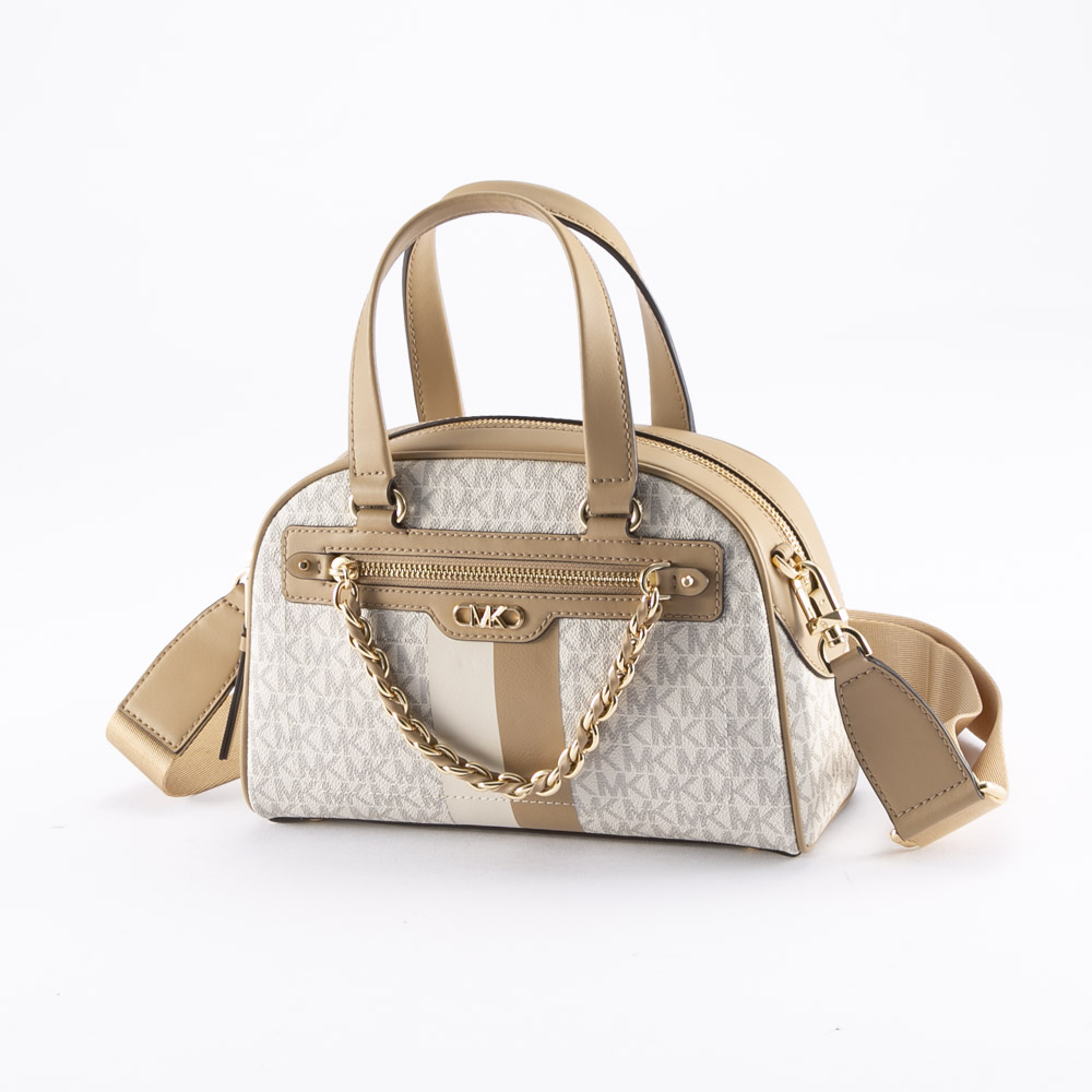 マイケルコース MICHAEL KORS ハンド・トートバッグ WILLIAMSBURG SM ロゴ ストライプ サッチェル 30F3G6WS1B【FITHOUSE ONLINE SHOP】