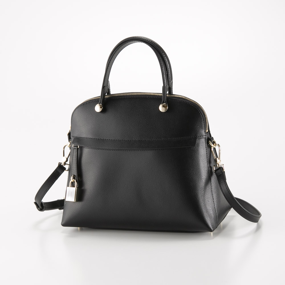 フルラ FURLA ハンド・トートバッグ PIPER M DOME 前ポケット SD付/ONYX WB01285-ARE000【FITHOUSE ONLINE SHOP】