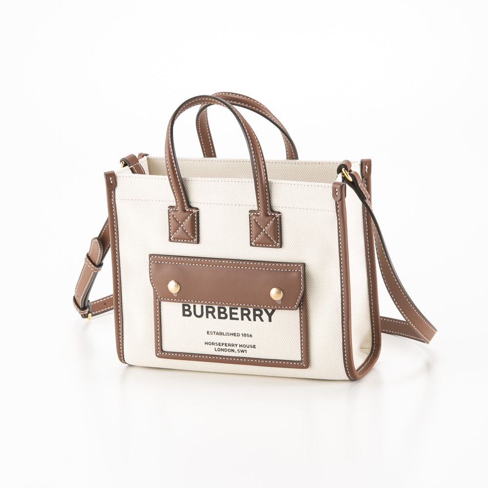 バーバリー BURBERRY ハンド・トートバッグ ツートン キャンバス MINI フレヤトート 8044143【FITHOUSE ONLINE SHOP】