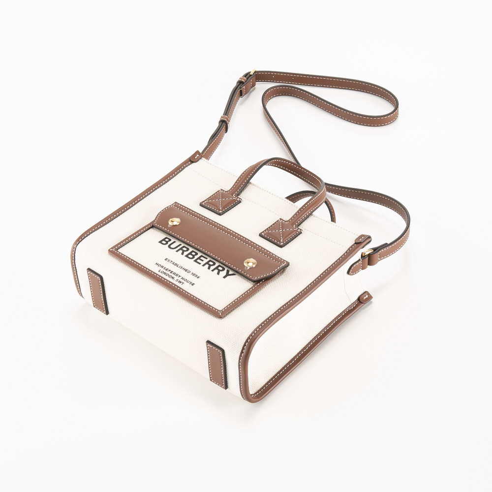 バーバリー BURBERRY ハンド・トートバッグ ツートン キャンバス MINI フレヤトート 8044143【FITHOUSE ONLINE SHOP】