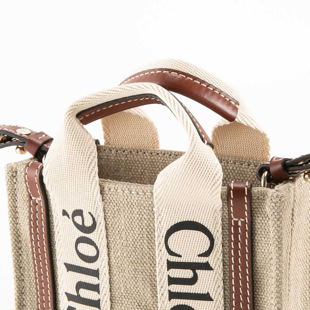クロエ chloe WOODY ノース サウス ミニ トートバッグ 24AP243 I26【FITHOUSE ONLINE SHOP】