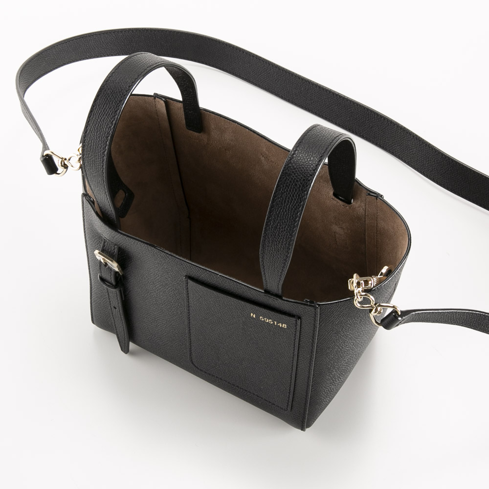 ヴァレクストラ Valextra ハンド・トートバッグ MICRO BUCKET W STRAP ライトゴールド金具 WBSF0090028-LOCTF【FITHOUSE ONLINE SHOP】