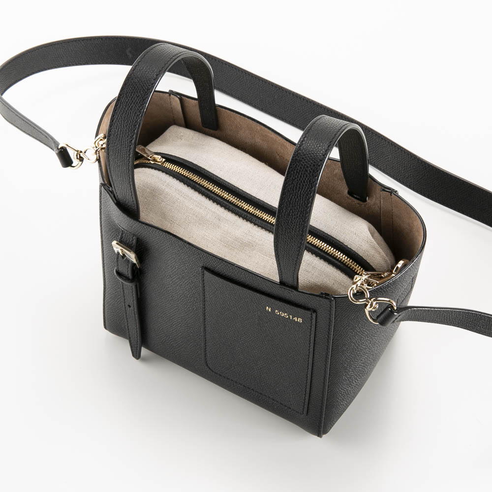 ヴァレクストラ Valextra ハンド・トートバッグ MICRO BUCKET W STRAP ライトゴールド金具 WBSF0090028-LOCTF【FITHOUSE ONLINE SHOP】