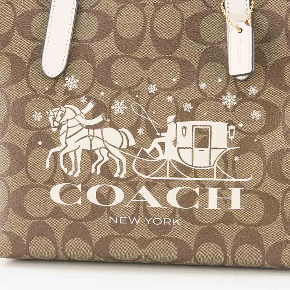 コーチ COACH ミニ シティ トートバッグ シグネチャー キャンバス ホース アンド スレイ CM183【FITHOUSE ONLINE SHOP】