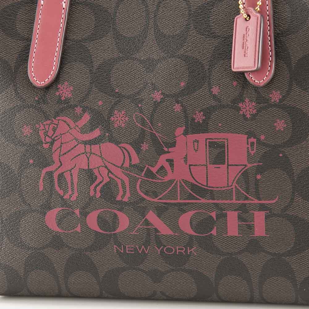 コーチ COACH ミニ シティ トートバッグ シグネチャー キャンバス ホース アンド スレイ CM183【FITHOUSE ONLINE SHOP】