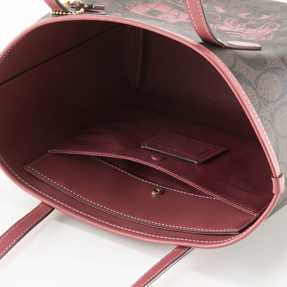 コーチ COACH ミニ シティ トートバッグ シグネチャー キャンバス ホース アンド スレイ CM183【FITHOUSE ONLINE SHOP】