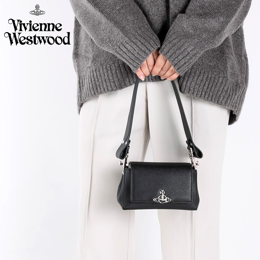 ヴィヴィアンウエストウッド Vivienne Westwood HAZEL SMALL HANDBAG ヘーゼル チェーンショルダー付きハンドバッグ 46030001W-S0021【FITHOUSE ONLINE SHOP】