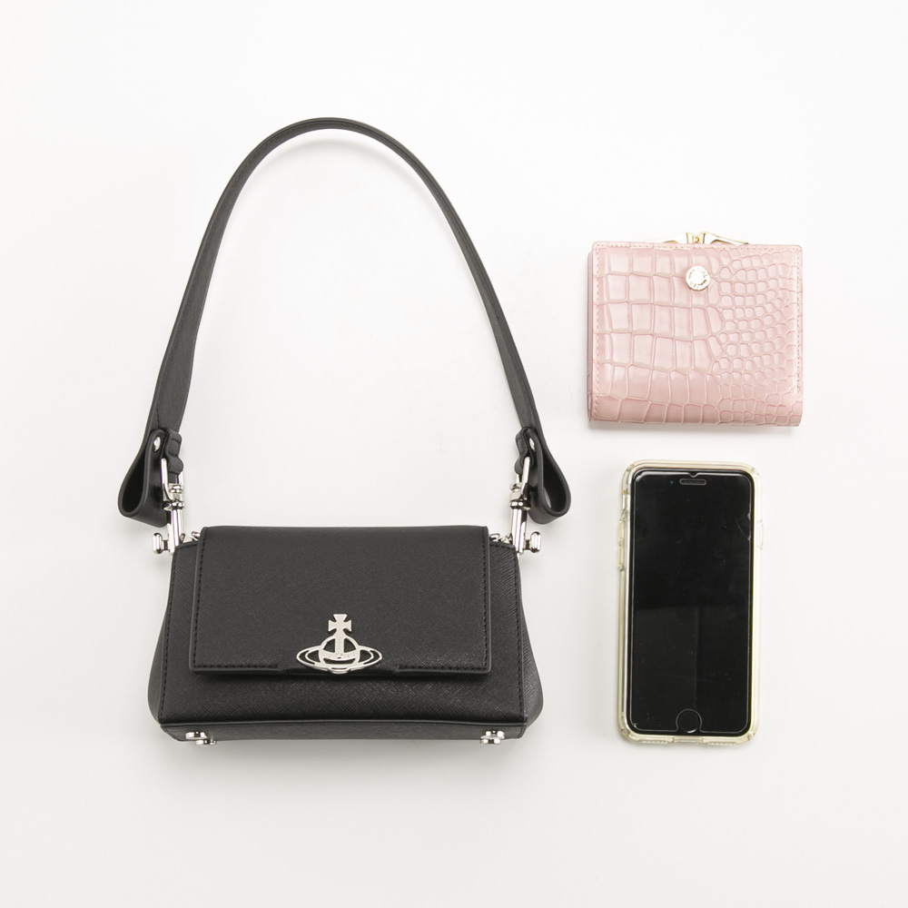 ヴィヴィアンウエストウッド Vivienne Westwood HAZEL SMALL HANDBAG ヘーゼル チェーンショルダー付きハンドバッグ 46030001W-S0021【FITHOUSE ONLINE SHOP】