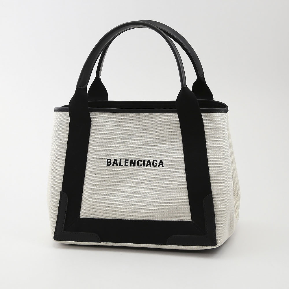 バレンシアガ BALENCIAGA ハンド・トートバッグ NAVY NEW CABAS SM キャンバス 3399332HH3N