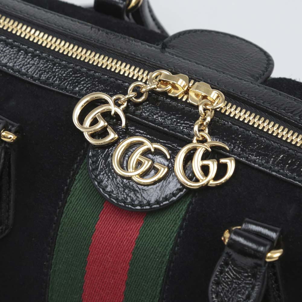 グッチ GUCCI ハンド・トートバッグ OPHIDIA スエードバッグSD付き 