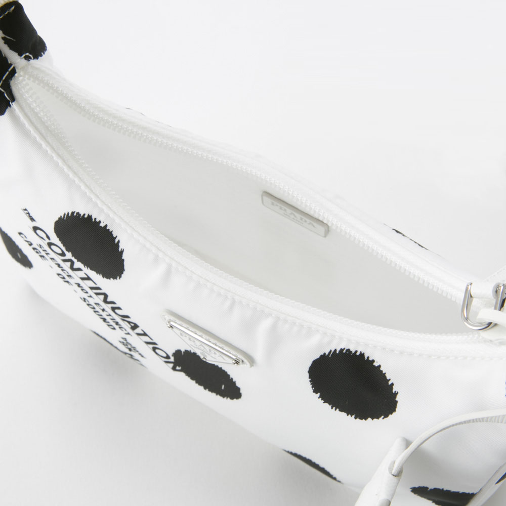 プラダ PRADA ReNylon RE Edition2000プリントミニバッグドット/BIANCO 