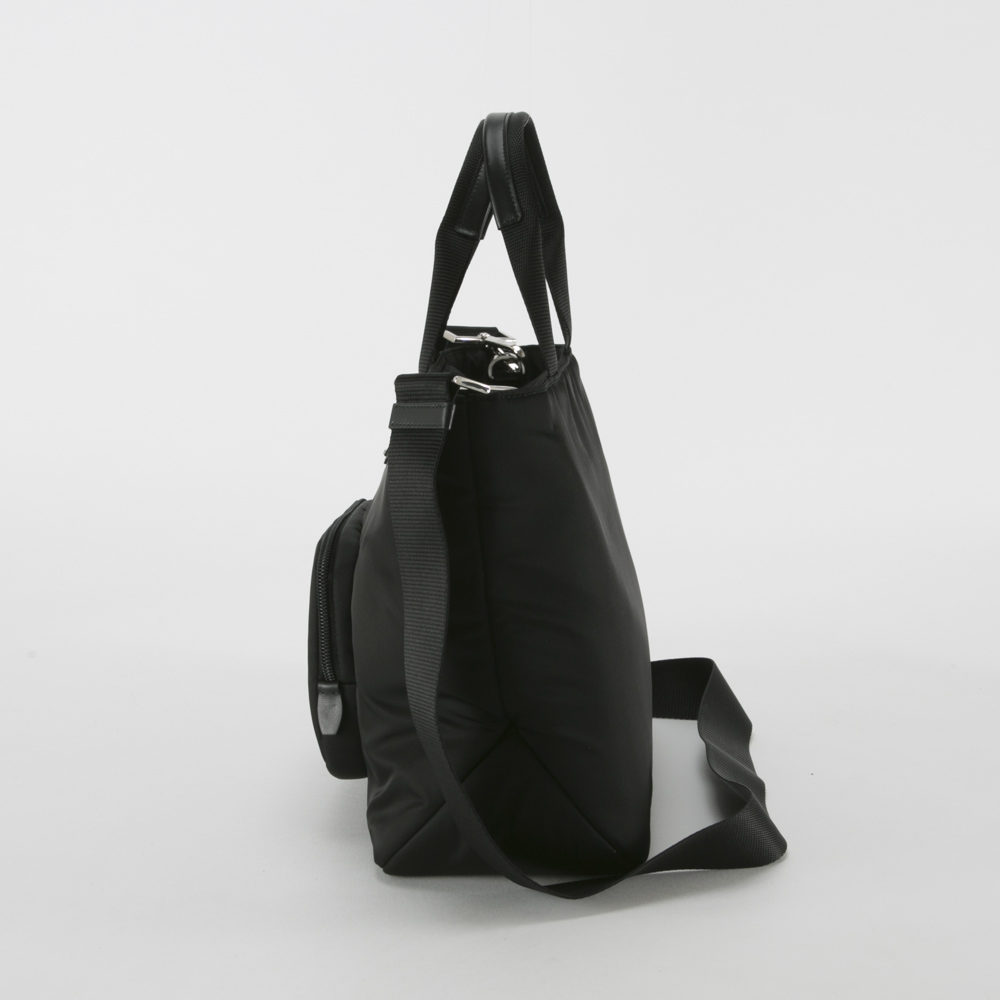 プラダ PRADA ReNylon前ポケ付ハンドバッグ/NERO 1BG354-RV44