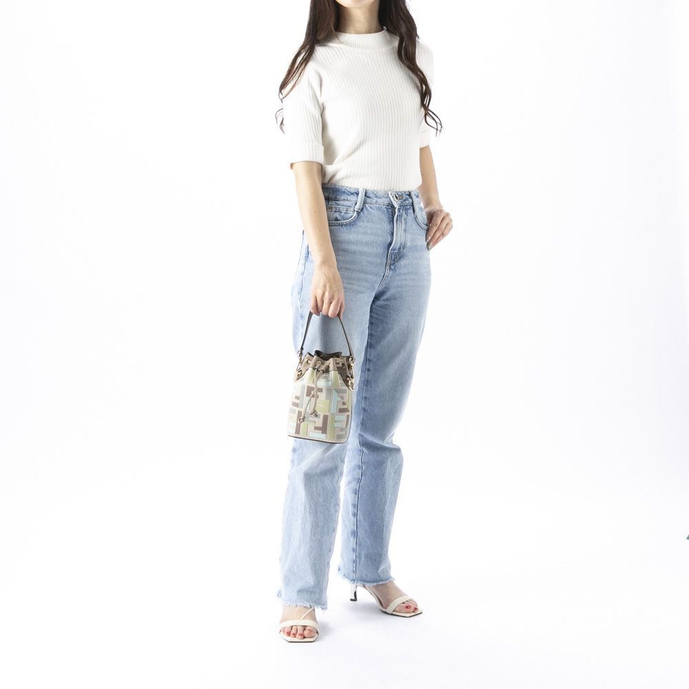フェンディ FENDI MON TRESOR FABRIC MULTICOLOUR モン トレゾール ファブリック マルチカラー FFバケットバッグ 8BS093-AUPI【FITHOUSE ONLINE SHOP】
