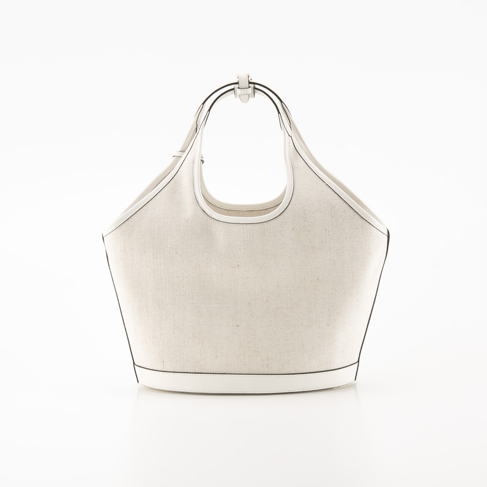 プラダ PRADA リネンブレンド+レザー MD トートバッグ 1BG471 2DLI OAH【FITHOUSE ONLINE SHOP】