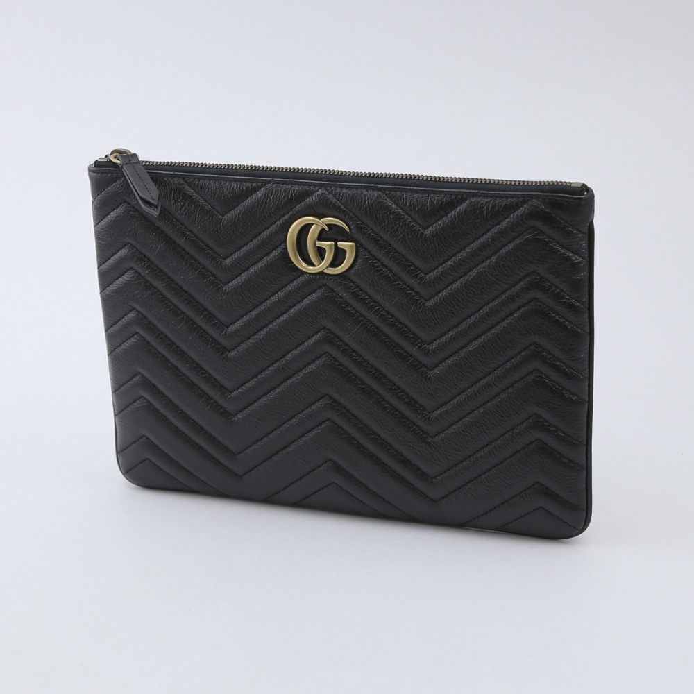 GUCCI グッチ クラッチバッグ GG MARMONTクラッチバッグ 5255410OLET 1000 ブラック【FITHOUSE ONLINE SHOP】