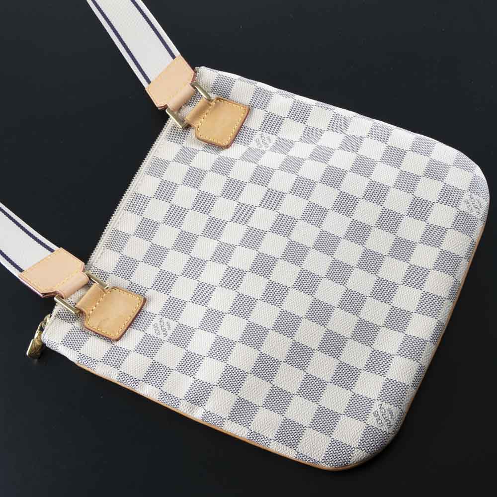 未使用 展示品 ルイ ヴィトン LOUIS VUITTON ダミエ アズール ノエ BB ショルダー バッグ N41220 ゴールド 金具 VLP 90190946