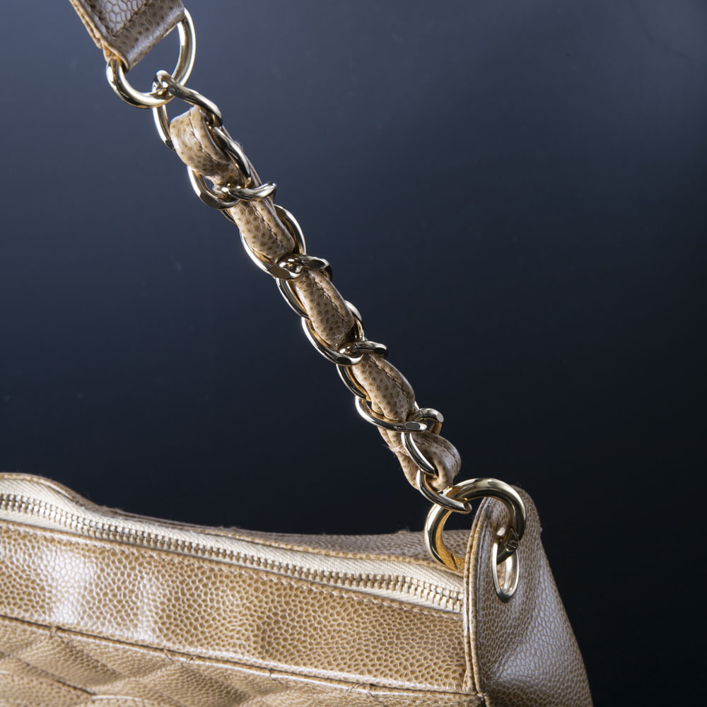 ヴィンテージ・中古】シャネル CHANEL キャビアスキンチェーンワン 