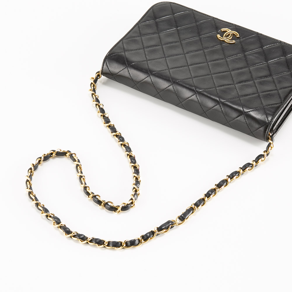 【ヴィンテージ・中古】シャネル CHANEL フルフラップ プッシュロック チェーンショルダーバッグ A03568【FITHOUSE ONLINE SHOP】