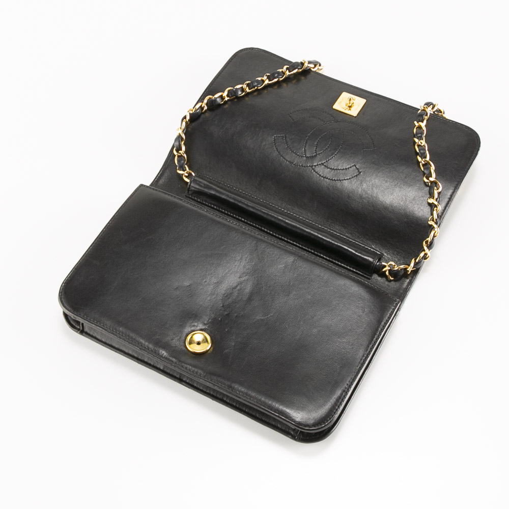 【ヴィンテージ・中古】シャネル CHANEL フルフラップ プッシュロック チェーンショルダーバッグ A03568【FITHOUSE ONLINE SHOP】