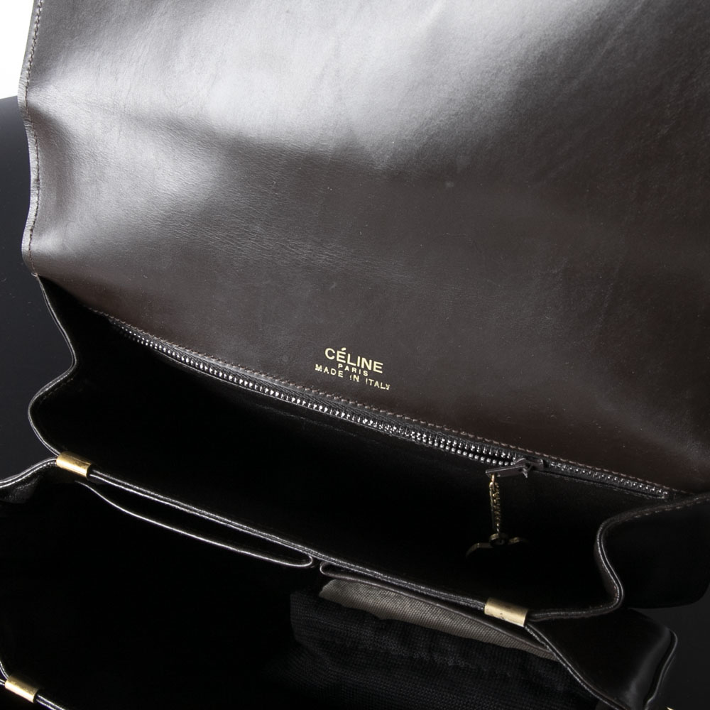 ヴィンテージ・中古】セリーヌ CELINE ビット金具フラップレザー