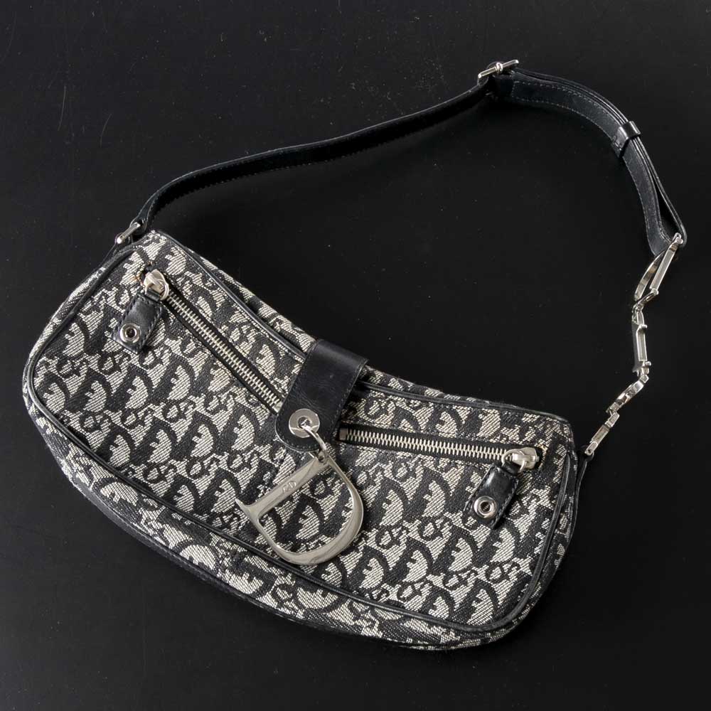 【ヴィンテージ・中古】ディオール DIOR トロッター柄デカロゴ金具ワンショルダーバッグ【FITHOUSE ONLINE SHOP】