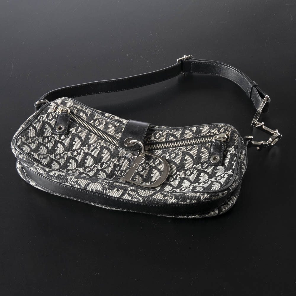 【ヴィンテージ・中古】ディオール DIOR トロッター柄デカロゴ金具ワンショルダーバッグ【FITHOUSE ONLINE SHOP】