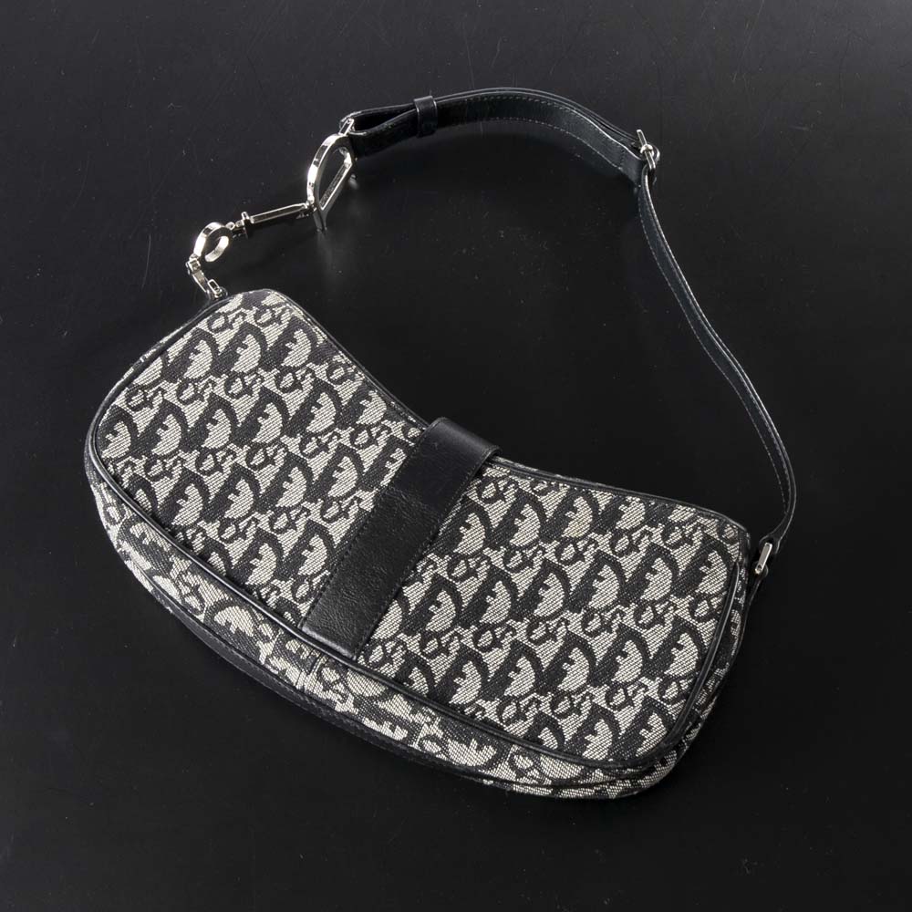 【ヴィンテージ・中古】ディオール DIOR トロッター柄デカロゴ金具ワンショルダーバッグ【FITHOUSE ONLINE SHOP】