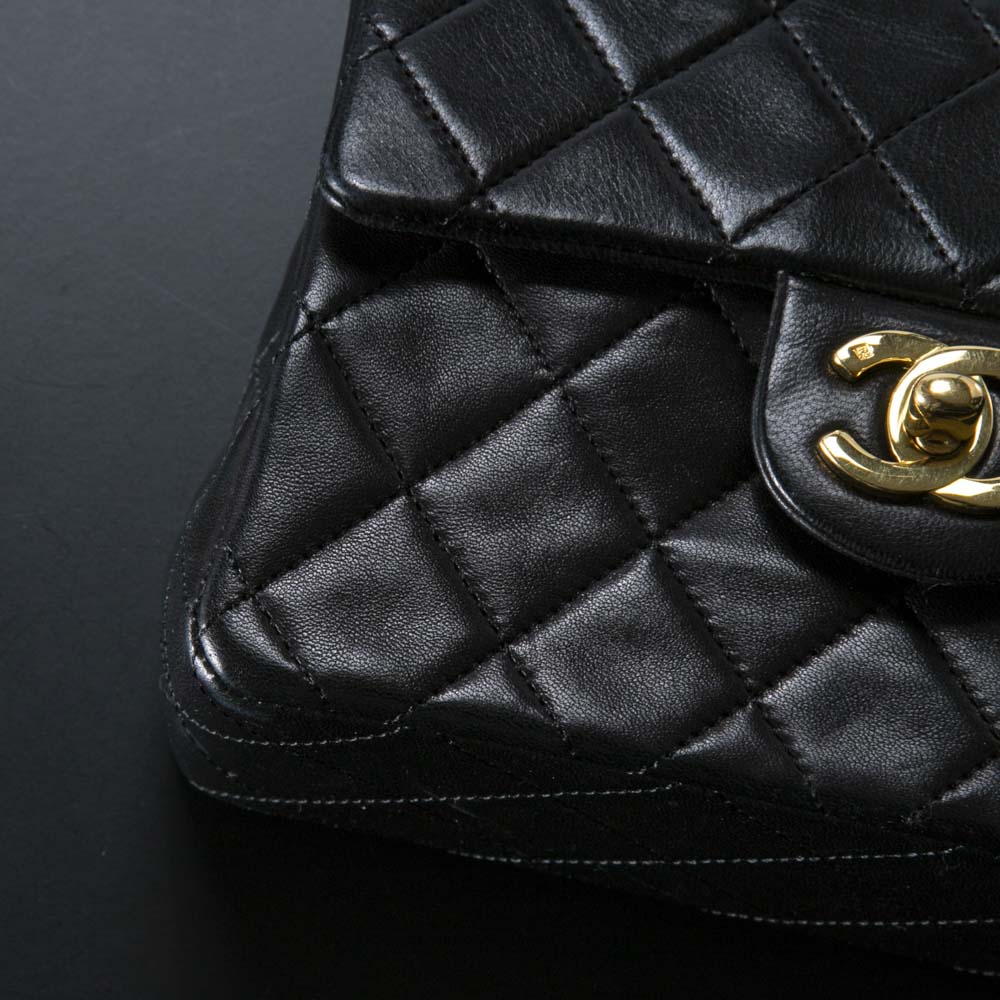 ヴィンテージ・中古】シャネル CHANEL ラムスキンミニマトラッセ太 