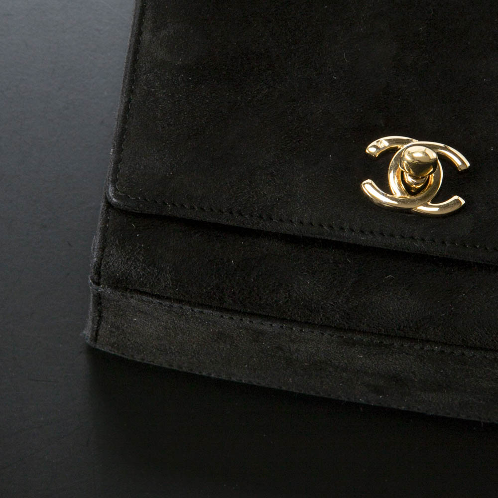 ヴィンテージ・中古】シャネル CHANEL スエードフラップミニワン 