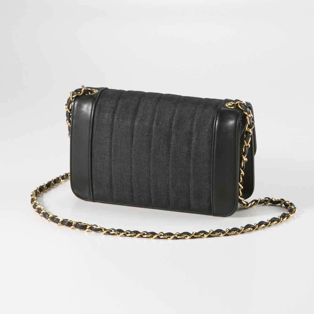 【ヴィンテージ・中古】シャネル CHANEL リネン×ラムマトラッセチェーンショルダーバッグ【FITHOUSE ONLINE SHOP】