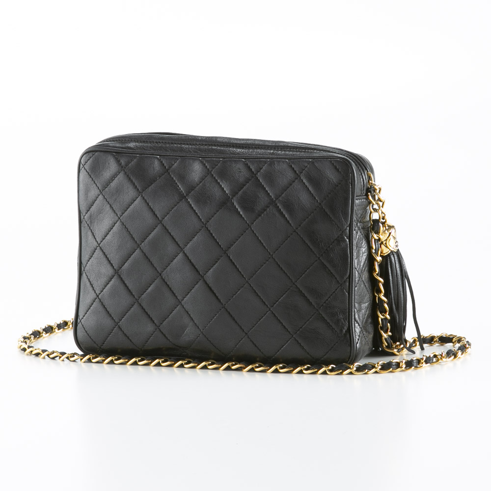 【ヴィンテージ・中古】シャネル CHANEL ラムマトラッセフリンジショルダーバッグ【FITHOUSE ONLINE SHOP】