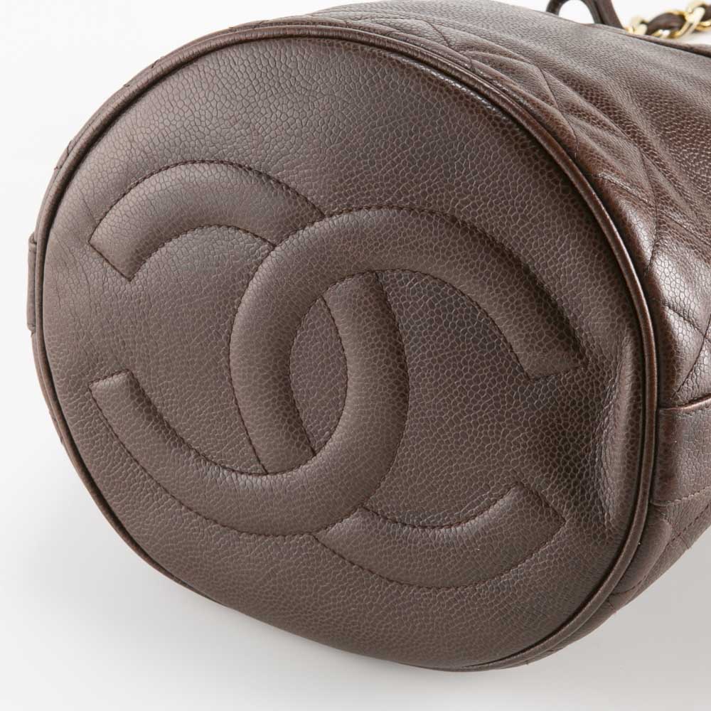 【ヴィンテージ・中古】シャネル CHANEL キャビアスキン巾着マトラッセショルダーバッグ【FITHOUSE ONLINE SHOP】