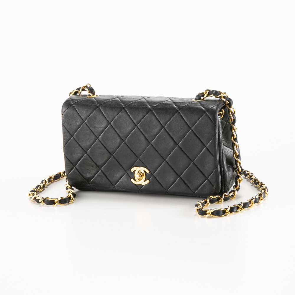 【ヴィンテージ・中古】シャネル CHANEL ラムスキンターンロックフルフラップマトラッセショルダーバッグ【FITHOUSE ONLINE SHOP】