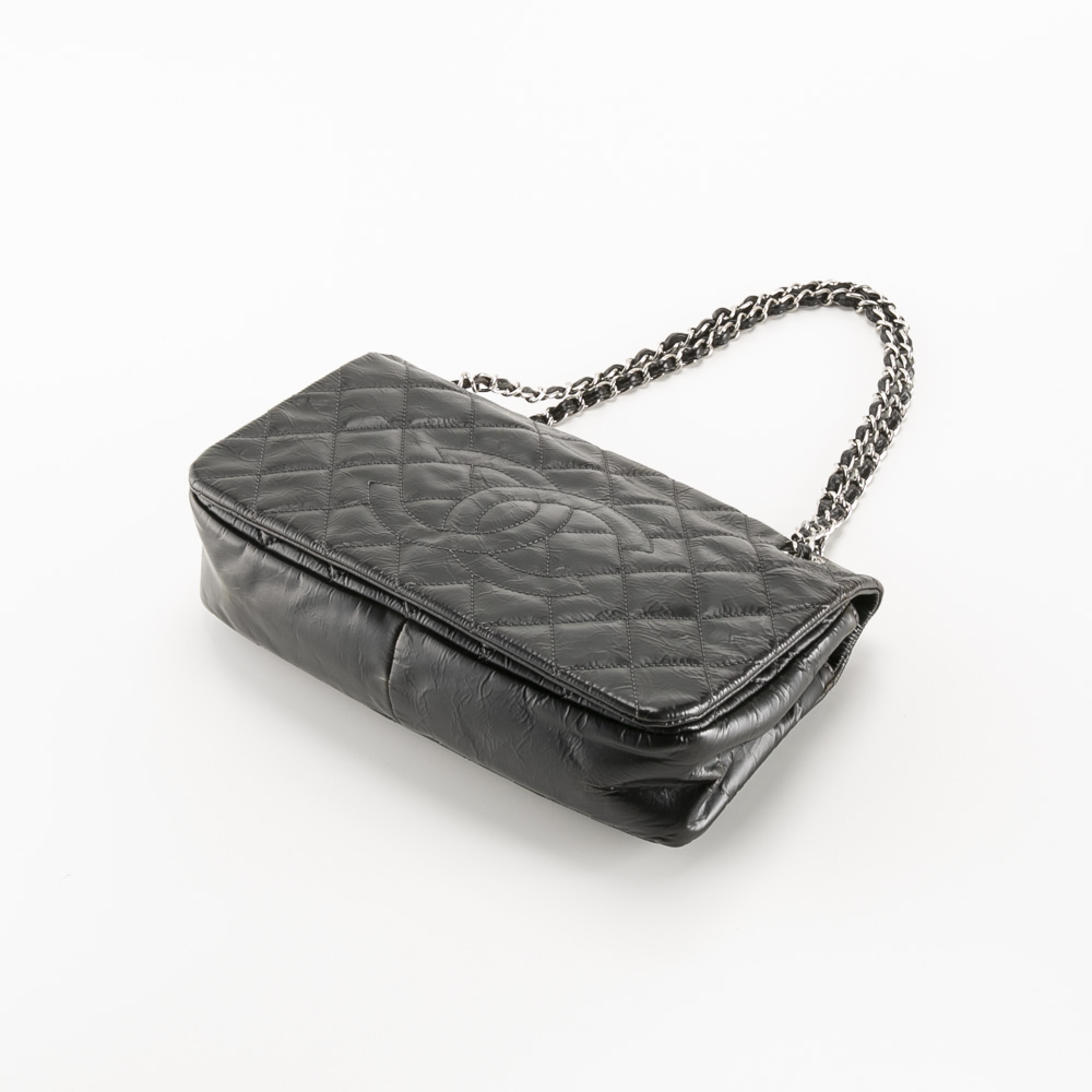 【ヴィンテージ・中古】シャネル CHANEL シワ加工パテントチェーンショルダーバッグ【FITHOUSE ONLINE SHOP】