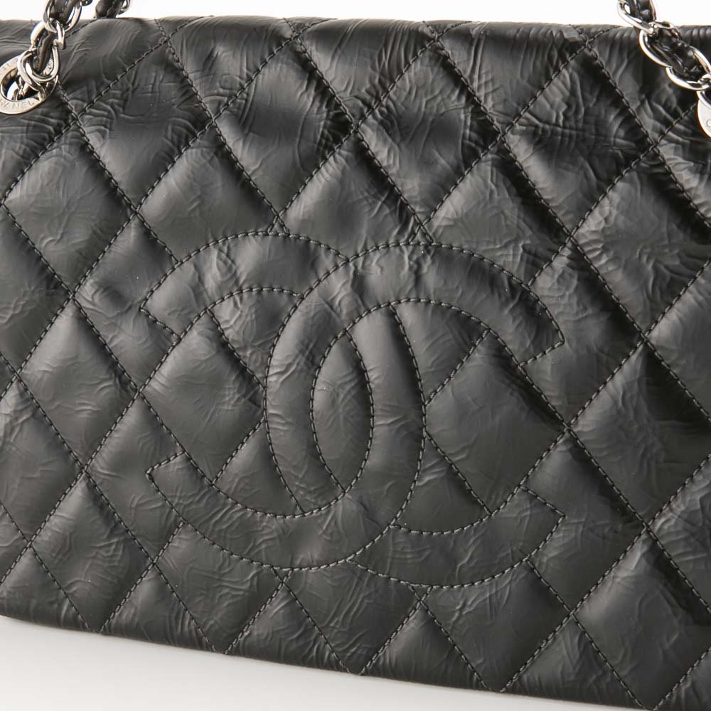 【ヴィンテージ・中古】シャネル CHANEL シワ加工パテントチェーンショルダーバッグ【FITHOUSE ONLINE SHOP】
