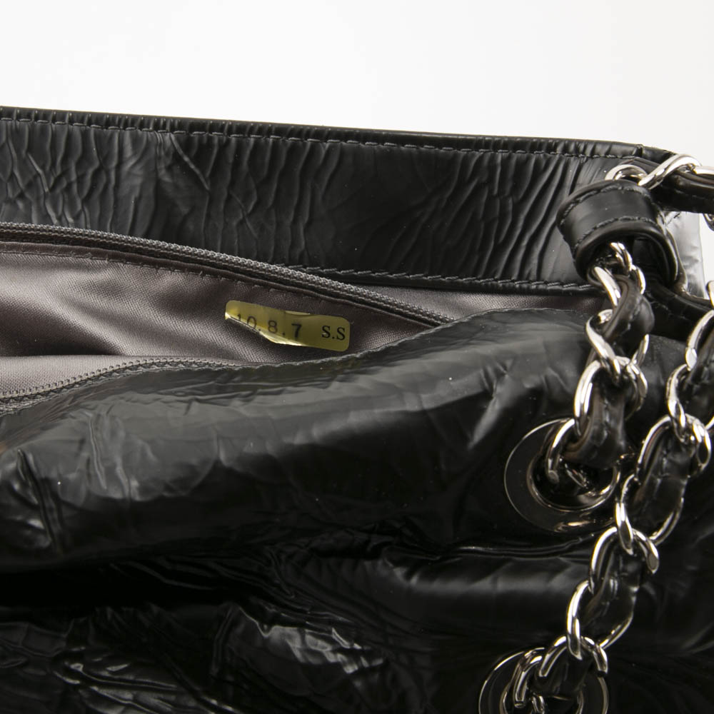 【ヴィンテージ・中古】シャネル CHANEL シワ加工パテントチェーンショルダーバッグ【FITHOUSE ONLINE SHOP】