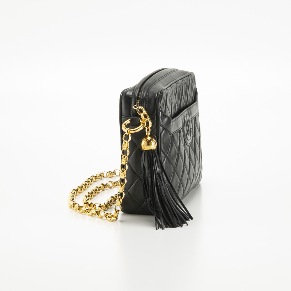 【ヴィンテージ・中古】シャネル CHANEL ラムマトラッセ フリンジショルダーバッグ【FITHOUSE ONLINE SHOP】