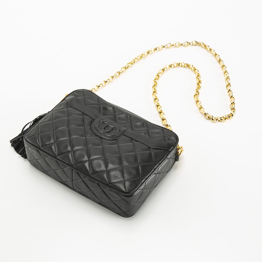 【ヴィンテージ・中古】シャネル CHANEL ラムマトラッセ フリンジショルダーバッグ【FITHOUSE ONLINE SHOP】