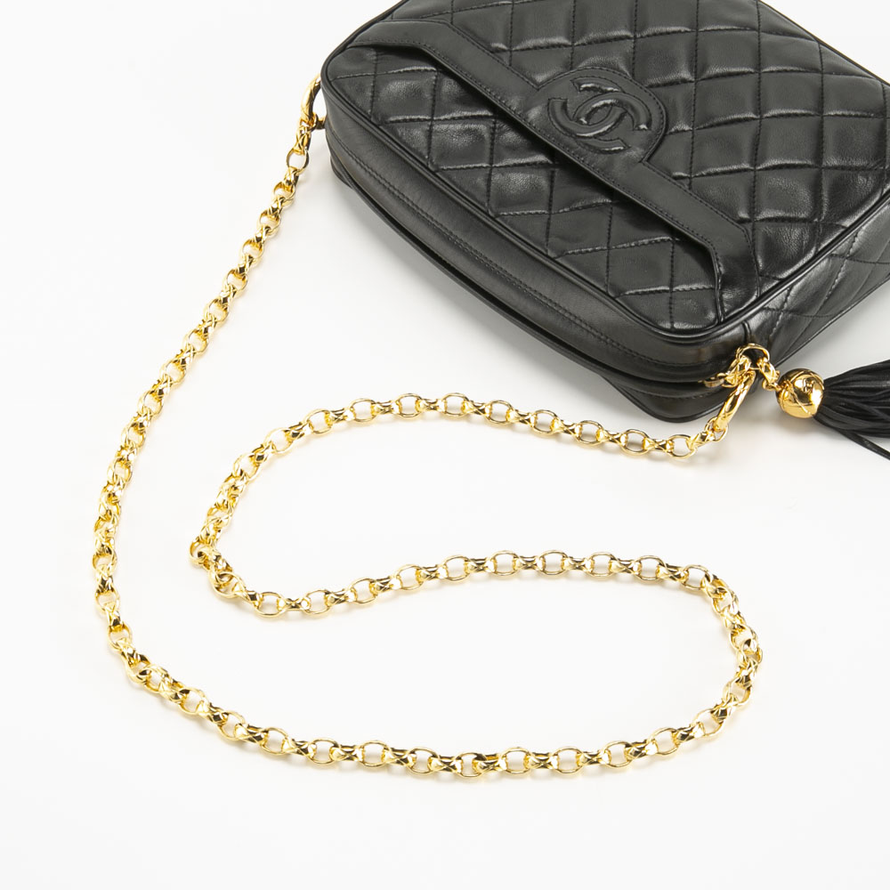 【ヴィンテージ・中古】シャネル CHANEL ラムマトラッセ フリンジショルダーバッグ【FITHOUSE ONLINE SHOP】