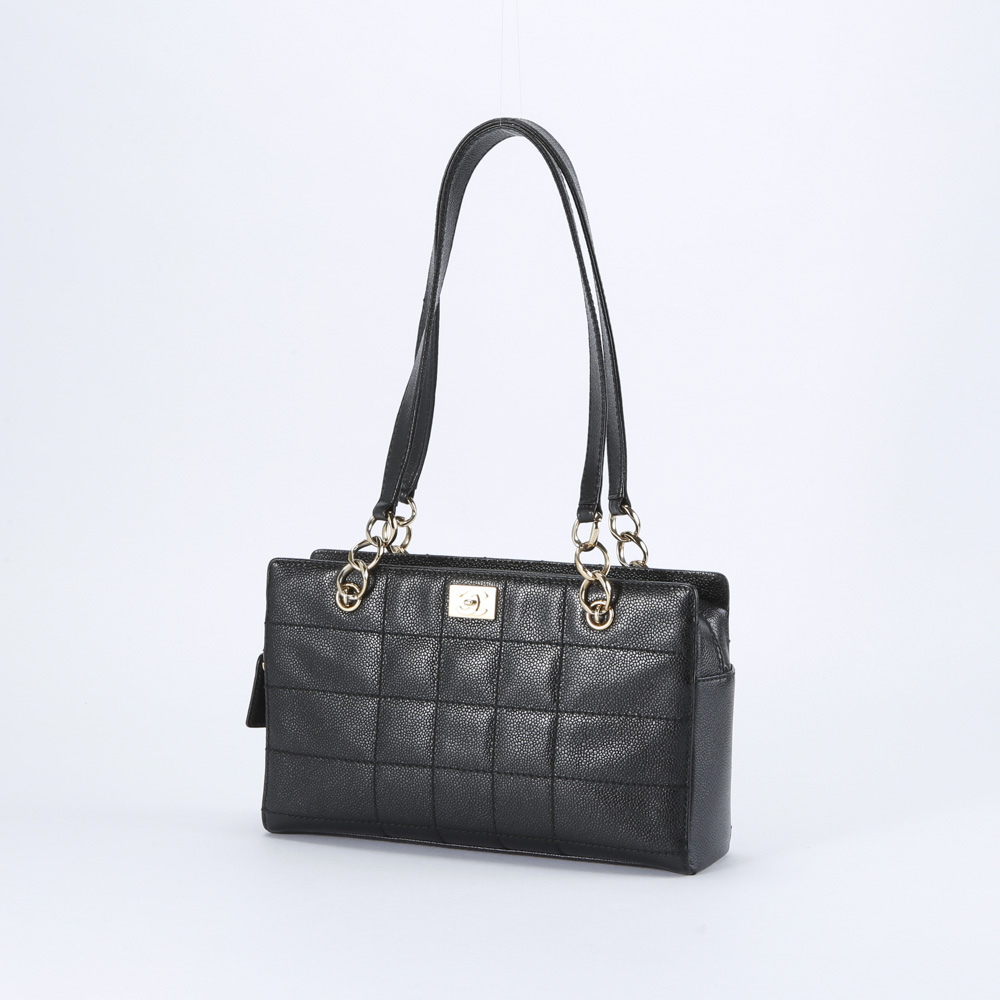 ヴィンテージ・中古】シャネル CHANEL キャビアスキンターンロック 