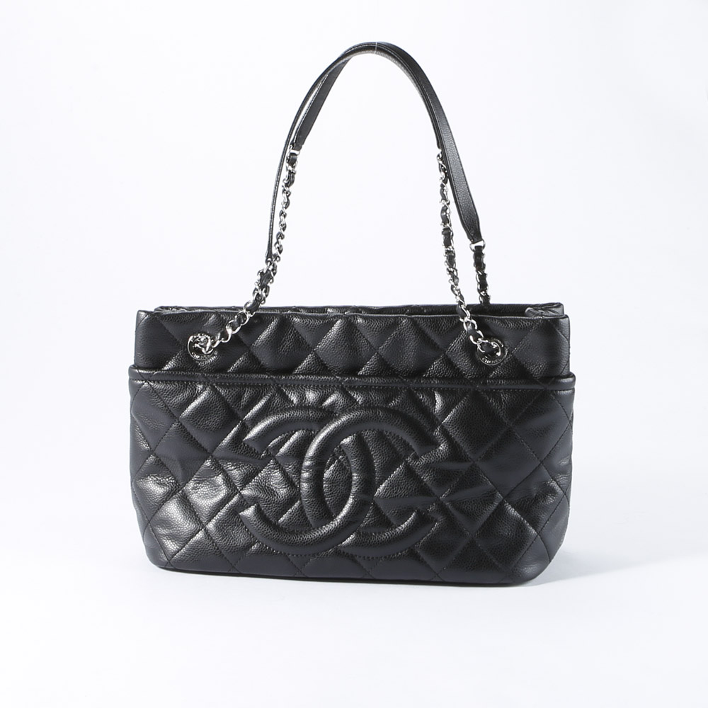 【ヴィンテージ・中古】シャネル CHANEL キャビアチェーントートバッグ A67290【FITHOUSE ONLINE SHOP】