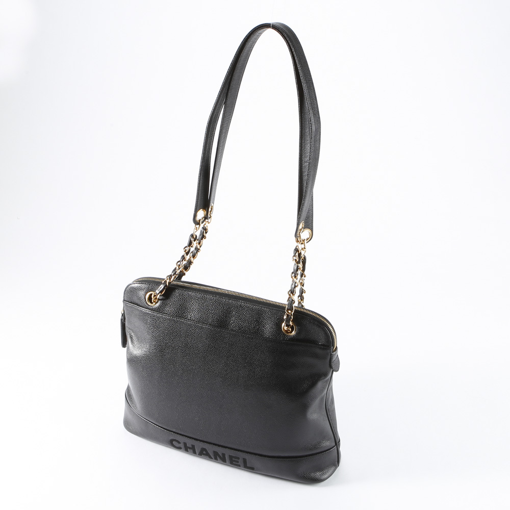 ヴィンテージ・中古】シャネル CHANEL ロングチェーンロゴトートバッグ 