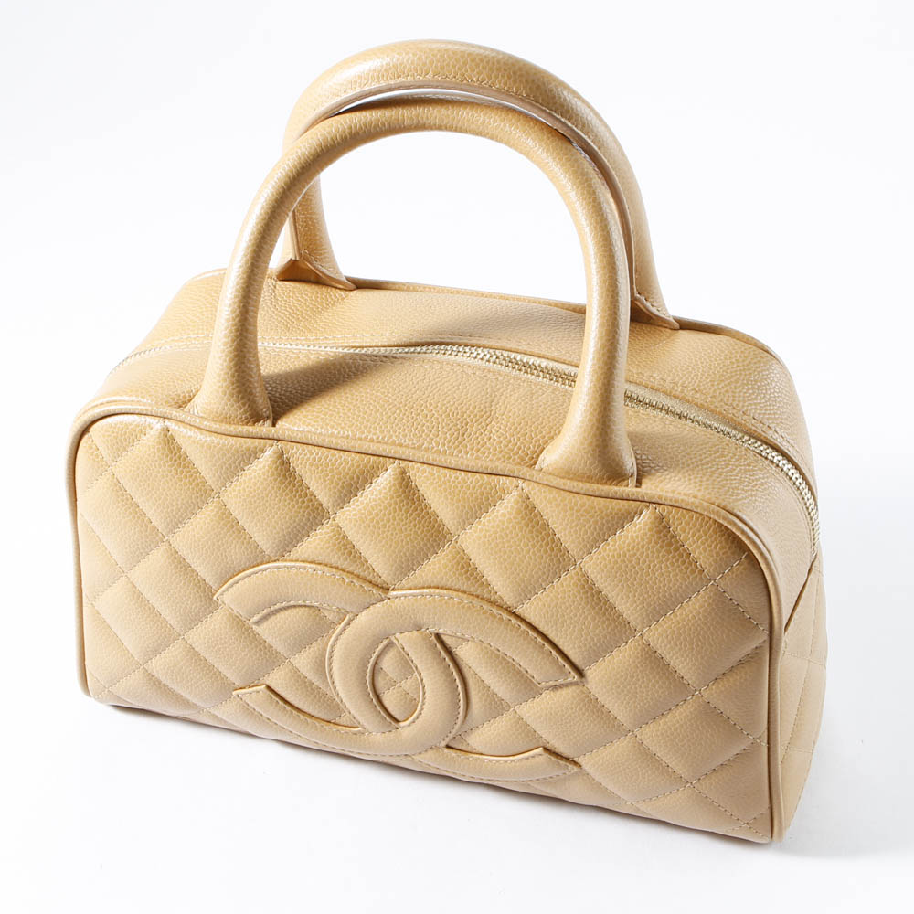 ヴィンテージ・中古】シャネル CHANEL キャビアスキンミニボストン 
