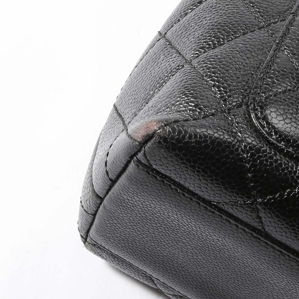 ヴィンテージ・中古】シャネル CHANEL キャビアスキンカムセ ケリー型 