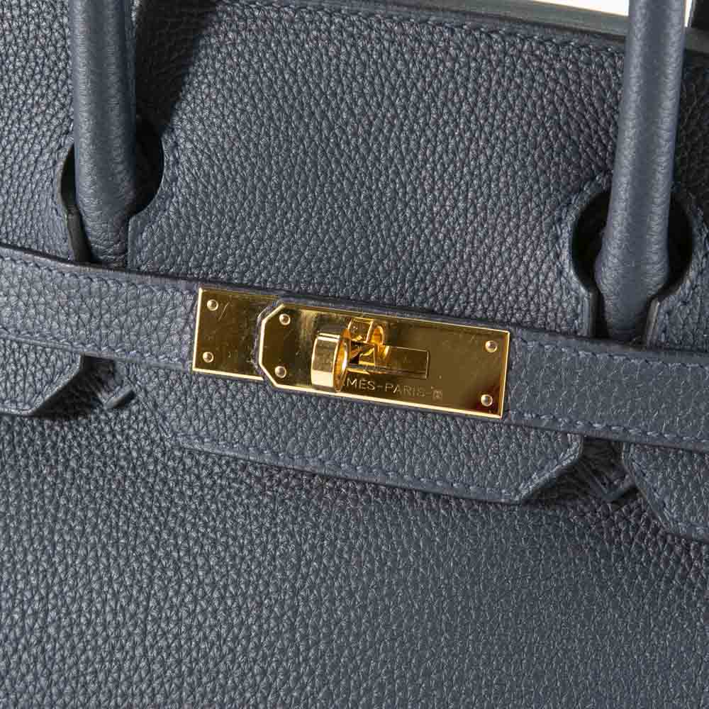 【ヴィンテージ・中古】エルメス HERMES ハンド・トートバッグ バーキン BIRKIN#30/トゴ/GD/ブルーニュイ【FITHOUSE ONLINE SHOP】