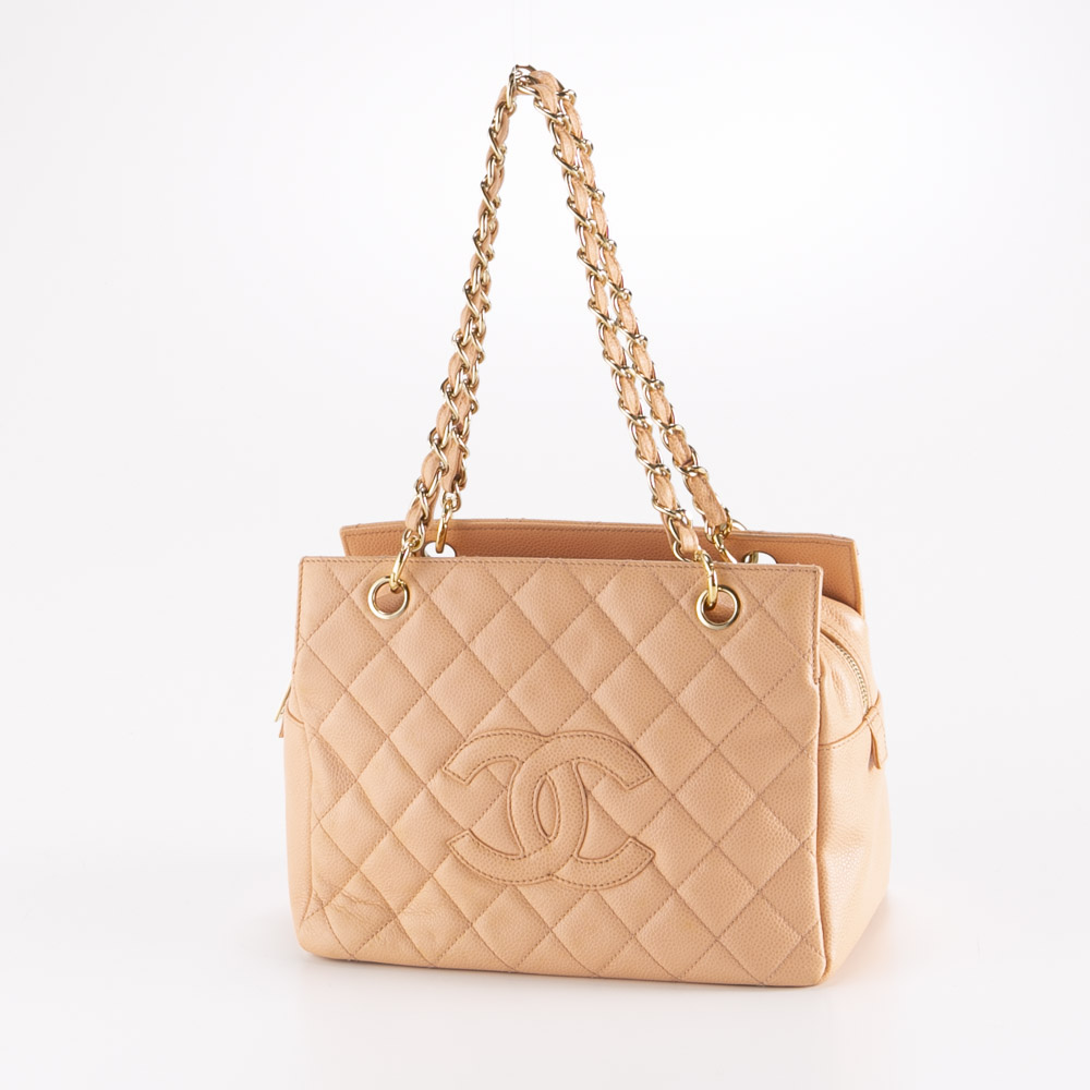 【ヴィンテージ・中古】シャネル CHANEL キャビアスキンチェーントートバッグ A18004【FITHOUSE ONLINE SHOP】