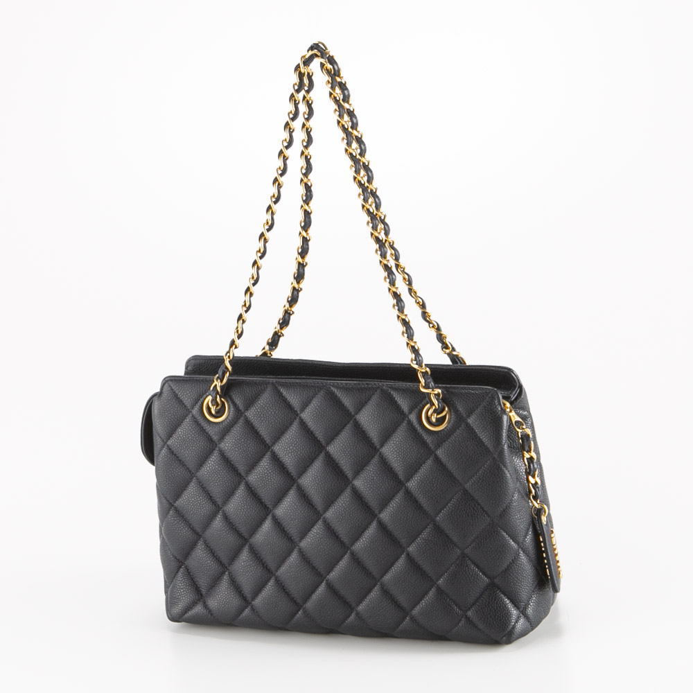 ヴィンテージ・中古】シャネル CHANEL キャビアスキン マトラッセ 